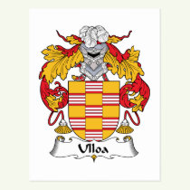 Ulloa Family Crest Postcard