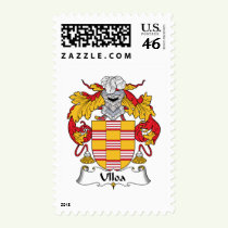 Ulloa Family Crest Stamps