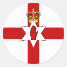 Ulster Banner Northern Ireland Flag Round Sticker