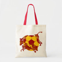 Ulta hot Spanish Running of the bulls soccer gifts Canvas Bag