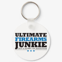 Ultimate Firearms Junkie - Blue keychains