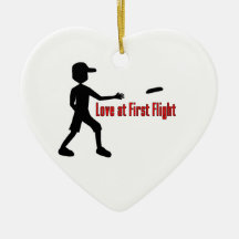 Ultimate Frisbee Love at First Flight Christmas Ornaments