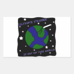 Ultimate Frisbee Out of this World Rectangular Sticker