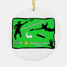 Ultimate Frisbee Rain or Shine Christmas Tree Ornament