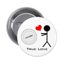 Ultimate Frisbee True Love Buttons