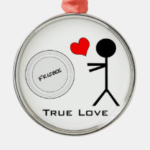 Ultimate Frisbee True Love Christmas Tree Ornaments