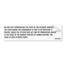 Ultimate Government Inversion (Rand) bumper stickers
