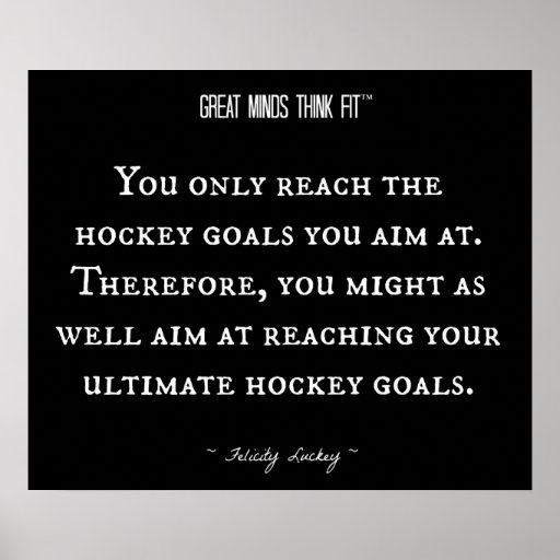 ultimate hockey goals quote 018 poster zazzle ultimate hockey goals quote 018 poster zazzle