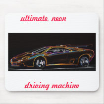 Ultimate, neon, driving machine, mousepad by design_girl Ultimate, neon, driving machine, mousepad