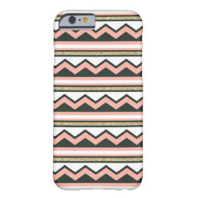 Ultra Chic Gold & Coral Chevron iPhone 6 case