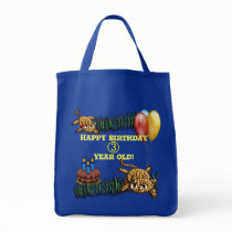 Ultra Cute 3 Year Old Leopard Safari Birthday Bag by samack Ultra Cute 3 Year Old Leopard Safari Birthday Bag