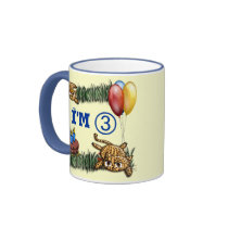 Ultra Cute 3 Year OLD Leopard Safari Birthday mugs by samack Ultra Cute 3 Year OLD Leopard Safari Birthday mugs