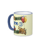 Ultra Cute 3 Year OLD Leopard Safari Birthday mugs