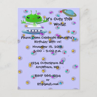 Alien Party Invitations