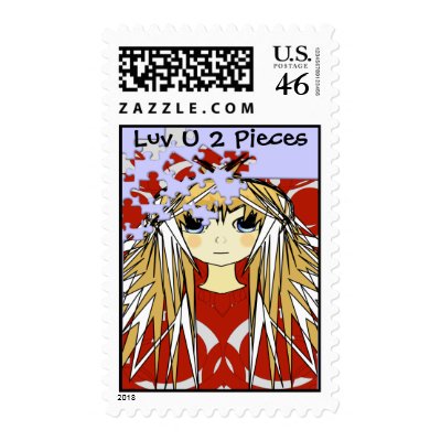 cute anime music girl. Ultra Cute Anime Girl Postage