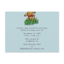 Ultra Cute Safari Leopard Birthday Invitations postcards