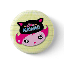 Ultra Kawaii - Girl Button by ultrakawaii Ultra Kawaii - Girl Button