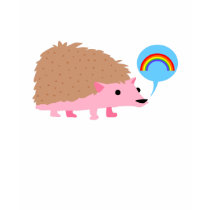 Ultra Kawaii - hedgehog rainbow talk t-shirts by ultrakawaii Ultra Kawaii - hedgehog rainbow talk t-shirts