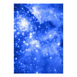 Ultramarine Blue Stars Custom Invitation