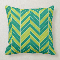 Ultramarine Chartreuse Herringbone american mojo pillows