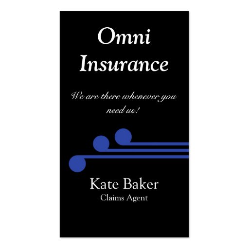 Ultramodern Professional Business Card, Royal Blue (front side)