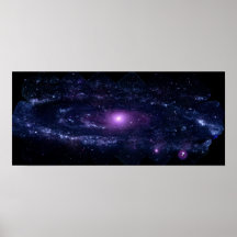 Ultraviolet Purple Andromeda Galaxy Space Print