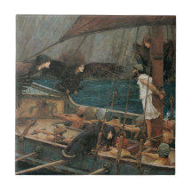 Ulysses and the Sirens by JW Waterhouse, Victorian Tile