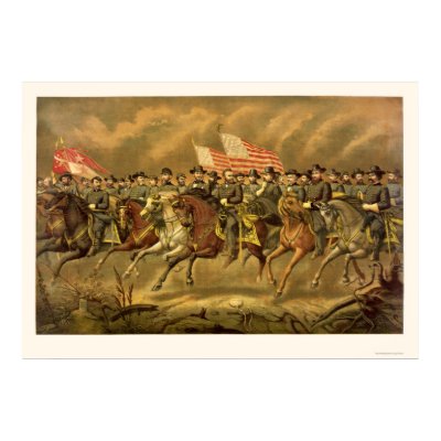 Ulysses S. Grant and His Generals by E. Boell 1865 Posters by lc_civilwar
