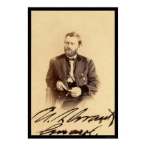 Ulysses S. Grant Signed Card 1862 posters