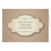 Umber Cork Frame Interview Thank You Card