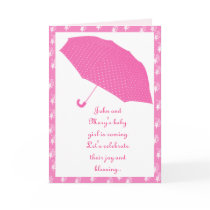 umbrella, baby shower - cards