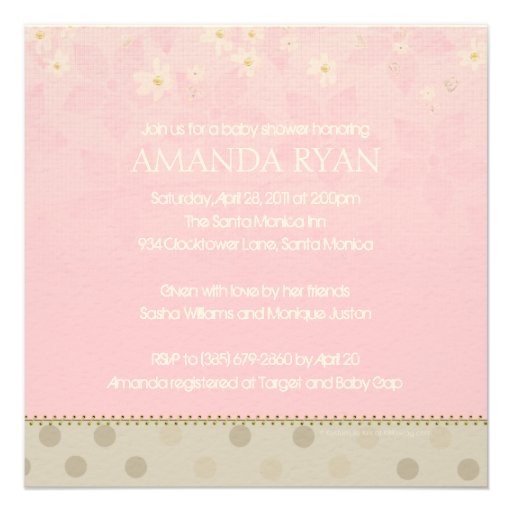Umbrella Baby Shower Invitations
