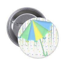 Umbrella Baby Shower Pinback Buttons