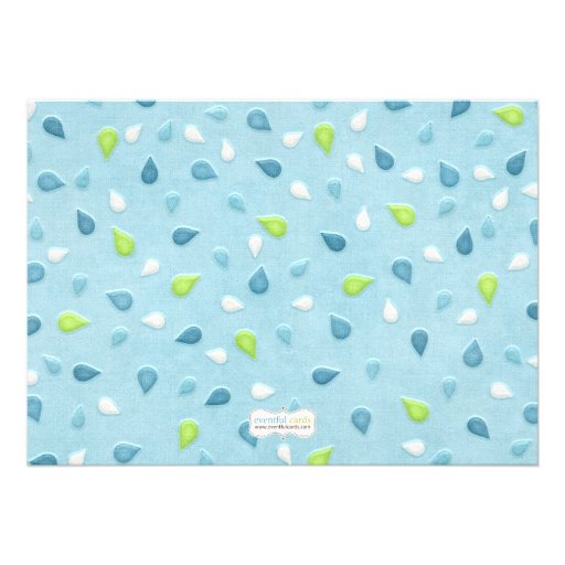 Umbrella Baby Sprinkle Shower Invitation Boy