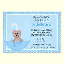 Umbrella Bear Baby Shower Invitation invitations