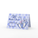 Umbrella Bear Blue - Father to Be Fathers Day Card