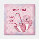 Umbrella Bear - Customize - Girl Magnets