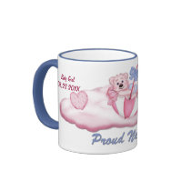 Umbrella Bear Girl for New Dad - Customize mugs