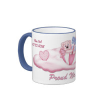 Umbrella Bear Girl for New Mom - Customize mugs