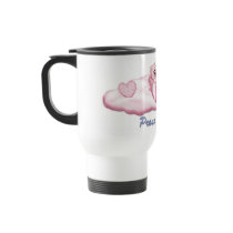 Umbrella Bear Girl on Polka Dots  for New Dad mugs