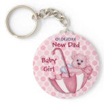 Umbrella Bear - New Dad - Girl Key Chain