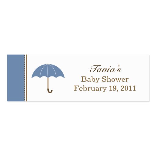 Umbrella Blue Small Tag Business Card (front side)