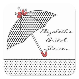 Umbrella Bridal Shower Sticker sticker