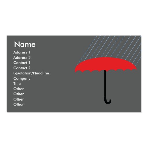 Umbrella - Business Business Card Templates (front side)