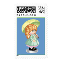 Umbrella Girl postage