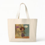 Umbrella Girl Whimsical Garden Illustration bags