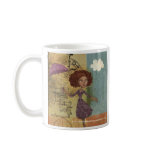 Umbrella Girl Whimsical Garden Illustration mugs