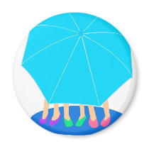 Umbrella Girls Magnet - Party Favor