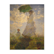 Umbrella Monet Painting Postcard