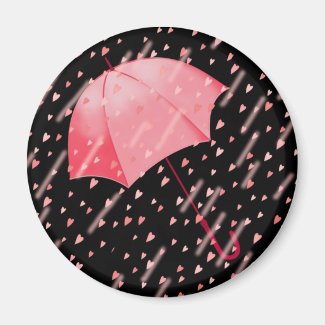 UMBRELLA SHOWERS OF LOVE by SHARON SHARPE Refrigerator Magnet